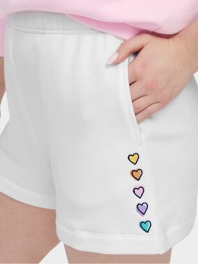 NWT Roller Rabbit x Target Disco Hearts White Sweat Shorts